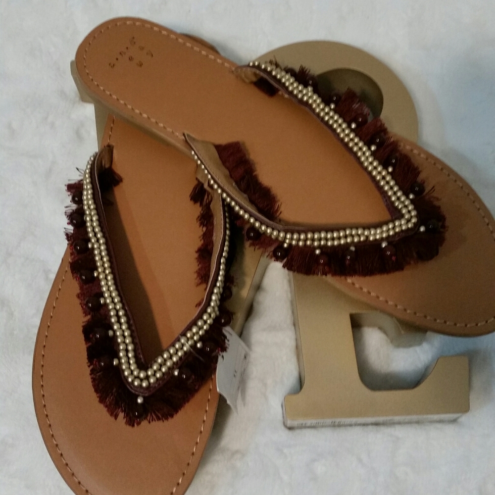 Summer Sandals size 11 burgundy color a